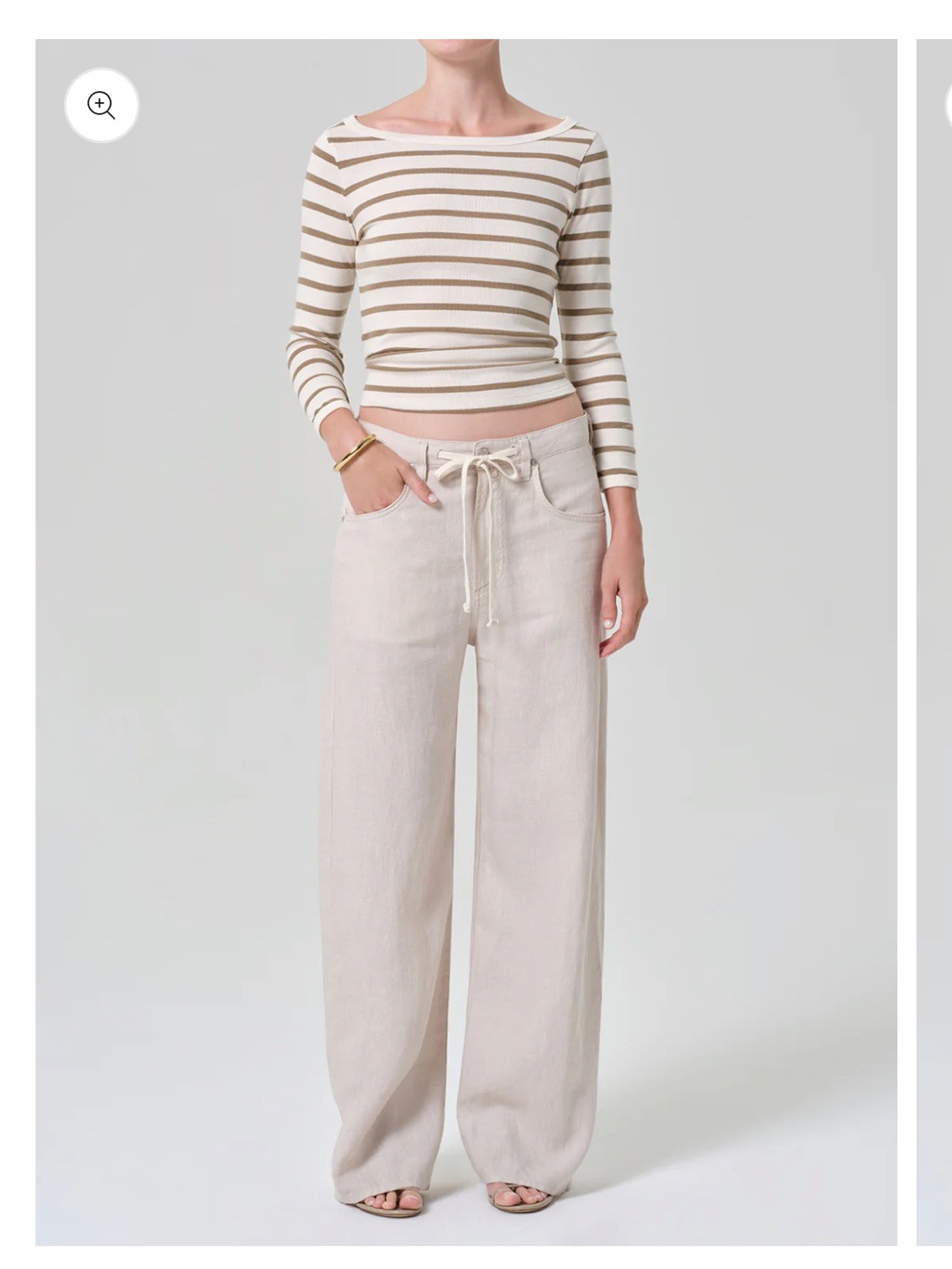 Citizens Of Humanity Petite Brynn Drawstring Linen Trouser